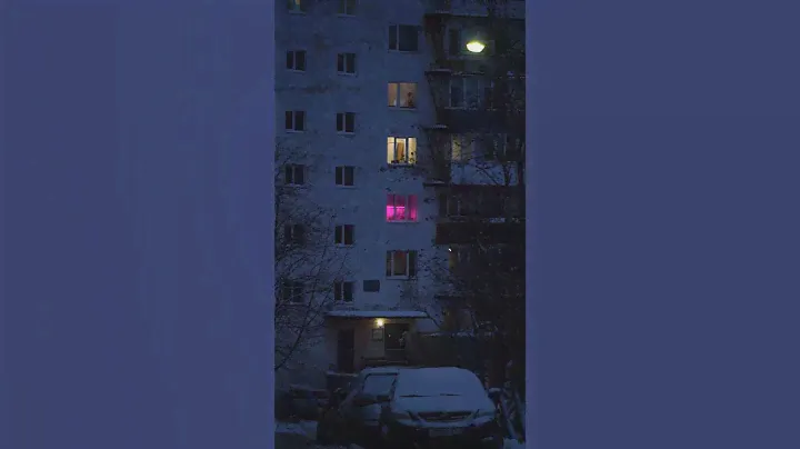 Почему в окнах домов горит фиолетовый свет? 🟣 #мурманск #ссср #думер  #панельки #зима #растение